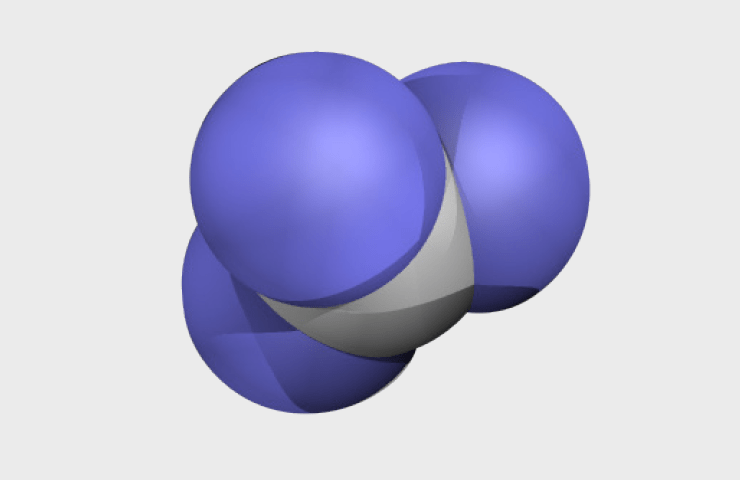 Natural Pharmaceuticals Movisan® Collagen II Model cząsteczki na jasnym tle.