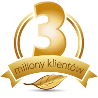 Natural Pharmaceuticals Movisan® Collagen II Złoty laur z napisem 3 miliony klientów, symbolizujący sukces i zaufanie marki.